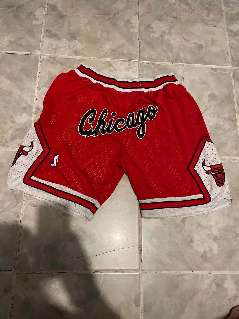 Just Don Chicago Bulls 1997-98 Shorts SZ M- No Drawstring-Distressed-ReSewn-Read